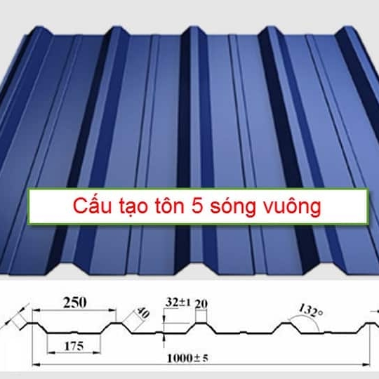 Tôn 5 Sóng Vuông